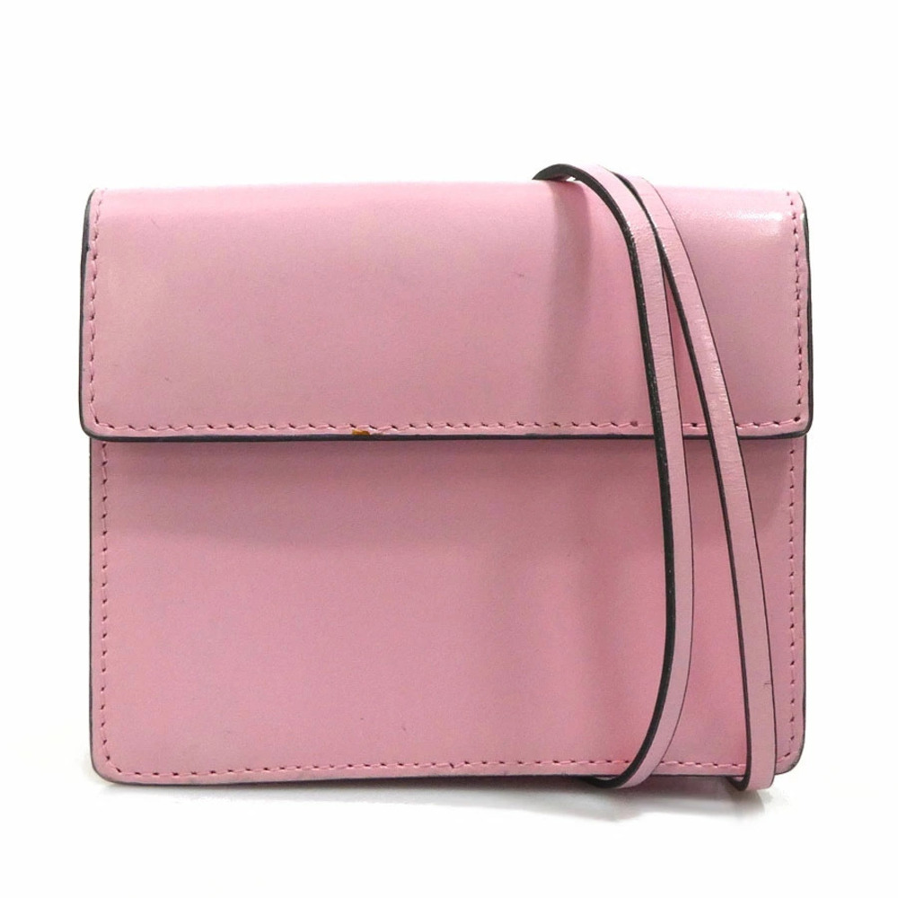 Prada Pochette Leather Pink Silver